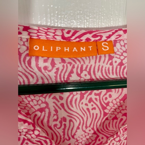 Oliphant Tunic Top Cover Women’s Small Pink V-neck Lightweight Beach Resortwear - Picture 4 of 7